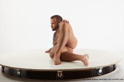 Nude Man White Laying poses - ALL Average Short Brown Laying poses - on side Realistic